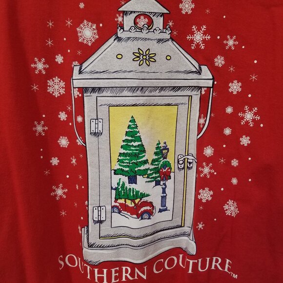 Ladies' Southern Couture Christmas Tee, Size L, VGUC - Picture 5 of 13